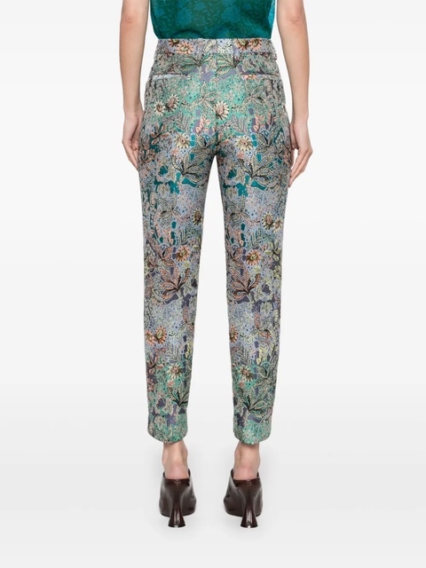 ETRO floral-jacquard trousers - Blue - zdjęcie produktu nr 2