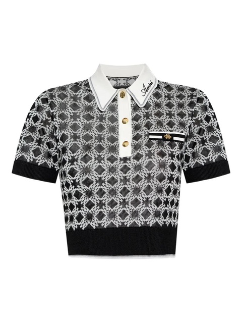 AMIRI knitted polo top - Black - zdjęcie produktu nr 1