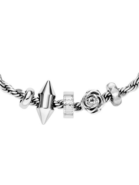 Diesel rope-chain charm bracelet - Grey - zdjęcie produktu nr 2