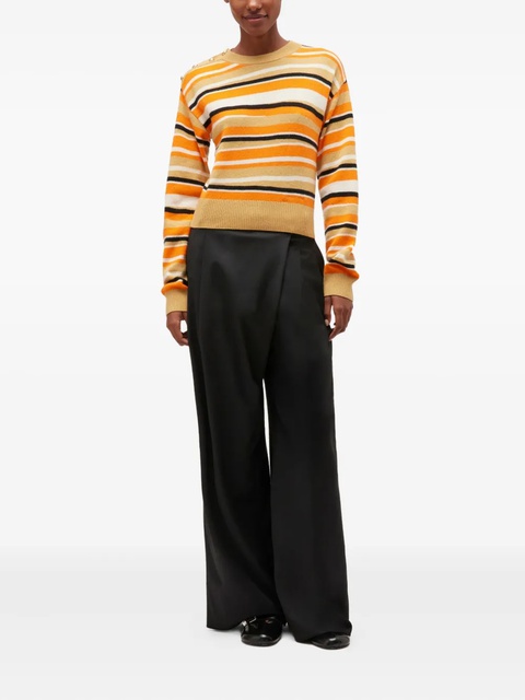 GANNI pleated-details trousers - Black - zdjęcie produktu nr 2