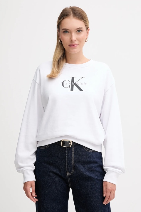 Calvin Klein Jeans bluza damska kolor biały LV047B234G - zdjęcie produktu nr 1