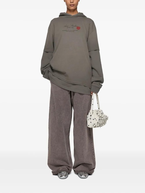 Acne Studios double layer hoodie - Grey - zdjęcie produktu nr 2