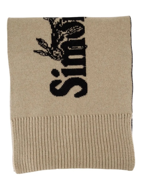 Simone Rocha logo ribbed scarf - Neutrals - zdjęcie produktu nr 2