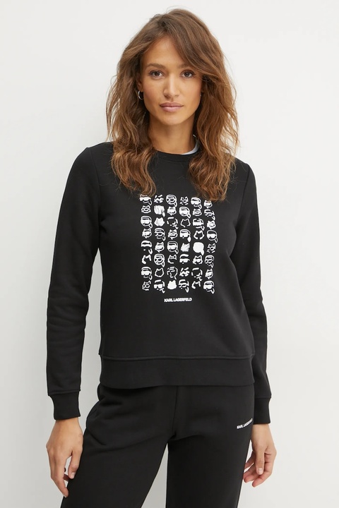 Karl Lagerfeld bluza damska kolor czarny z nadrukiem A1W20079 - zdjęcie produktu nr 1