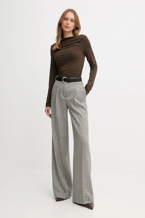 United Colors of Benetton longsleeve kolor brązowy 37UKD10BA - zdjęcie produktu nr 2