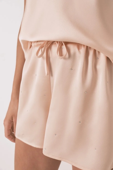 women'secret szorty piżamowe damska kolor pomarańczowy satynowa 2542460 - zdjęcie produktu nr 2