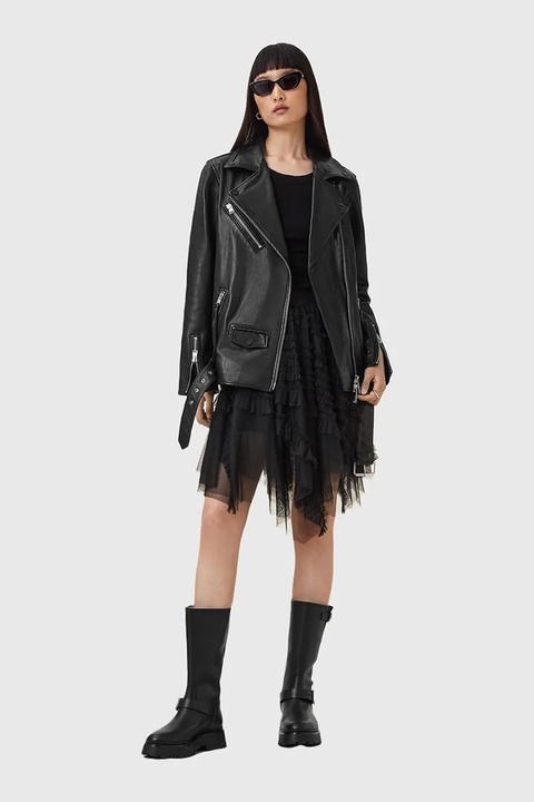 AllSaints spódnica kolor czarny mini rozkloszowana W040RD - zdjęcie produktu nr 2