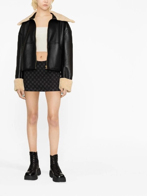 MISBHV monogram-pattern miniskirt - Black - zdjęcie produktu nr 2