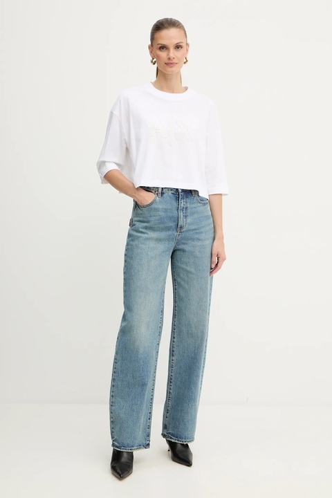 Armani Exchange jeansy damskie high waist XW000100 AF16091 - zdjęcie produktu nr 2