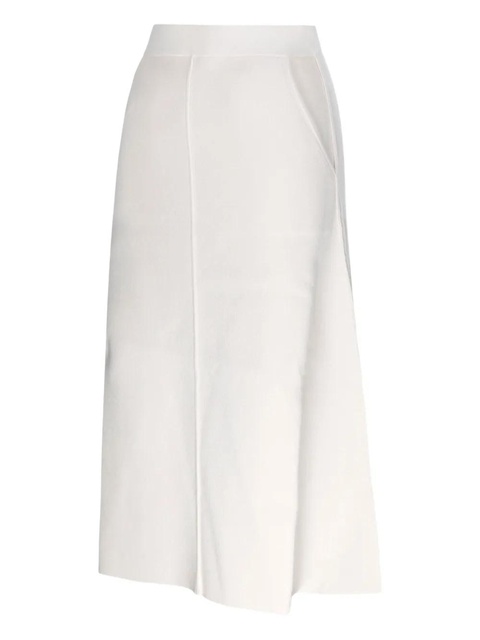 Max Mara asymmetrical-hem midi skirt - White - zdjęcie produktu nr 2