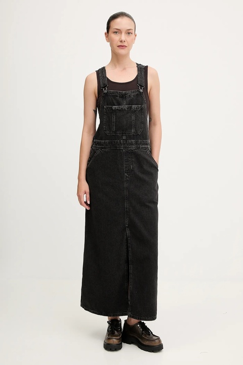 G-Star sukienka jeansowa kolor czarny maxi prosta D27734.E091 - zdjęcie produktu nr 1