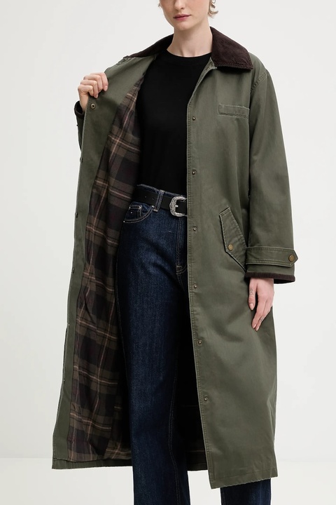 Abercrombie & Fitch płaszcz kolor zielony KI144-5195-340 - zdjęcie produktu nr 2
