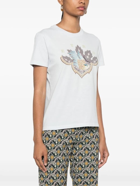 ETRO graphic-print cotton T-shirt - Blue - zdjęcie produktu nr 2