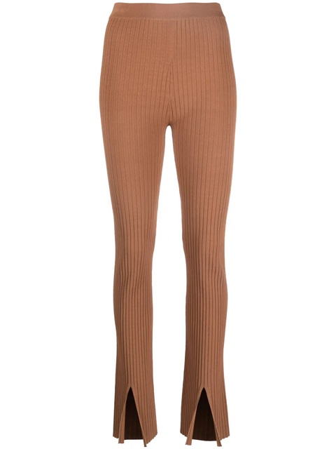 Nanushka front-slit leggings - Brown - zdjęcie produktu nr 1