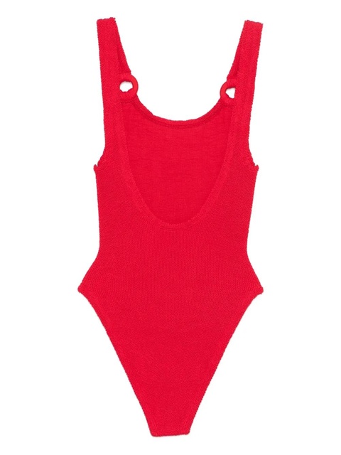 Hunza G Domino hoop-detail swimsuit - Red - zdjęcie produktu nr 1