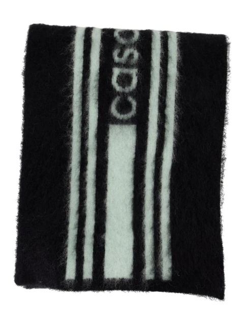 Casablanca logo-stripe scarf - Black - zdjęcie produktu nr 1