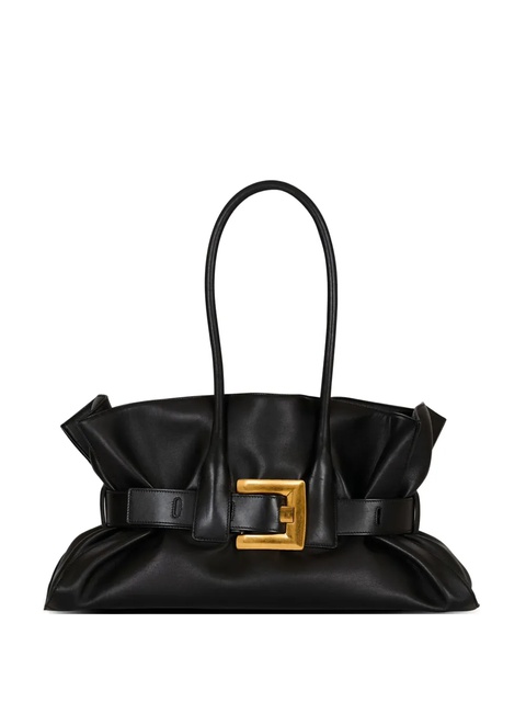 Balmain large Anthem buckle-detailed calfskin tote bag - Black - zdjęcie produktu nr 1