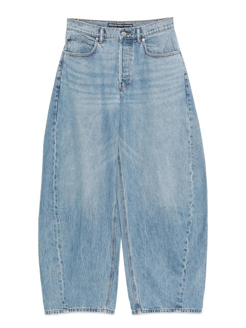 Alexander Wang crystal-embellished wide-leg jeans - Blue - zdjęcie produktu nr 1