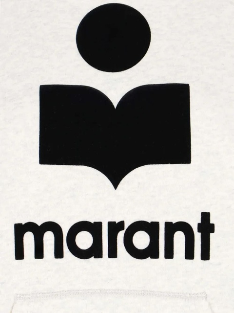 ISABEL MARANT Mansel logo hooded hoodie - Neutrals - zdjęcie produktu nr 2