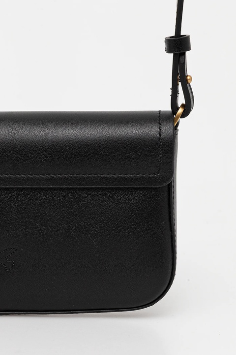 Pinko torebka skórzana kolor czarny 105349 A1ZX - zdjęcie produktu nr 2