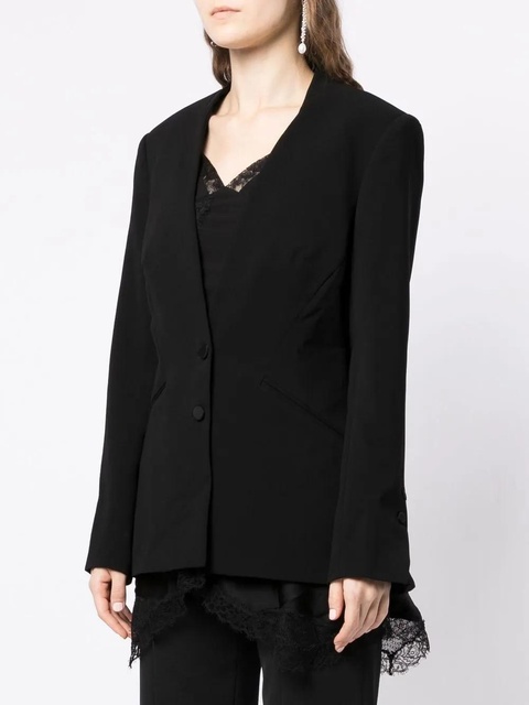 Simkhai collarless single-breasted jacket - Black - zdjęcie produktu nr 1