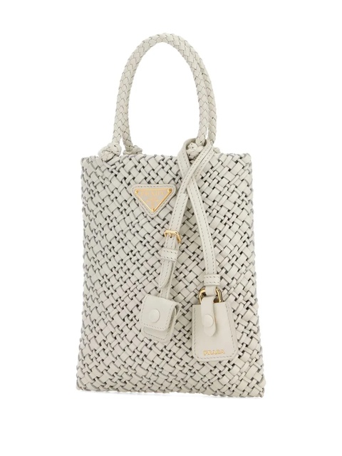 Prada triangle-logo tote bag - White - zdjęcie produktu nr 2
