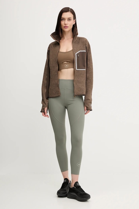 adidas by Stella McCartney bluza treningowa Climawam Running damska kolor zielony wzorzysta JM6049 - zdjęcie produktu nr 2
