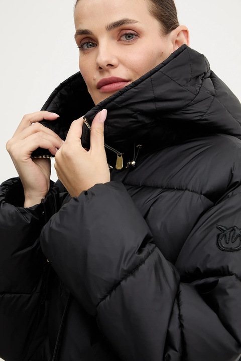 Pinko kurtka kolor czarny zimowa oversize 105656 A2TF - zdjęcie produktu nr 2