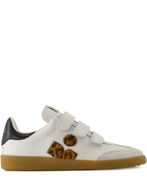 ISABEL MARANT Beth Gb leopard-print calfskin sneakers - White - zdjęcie produktu nr 1