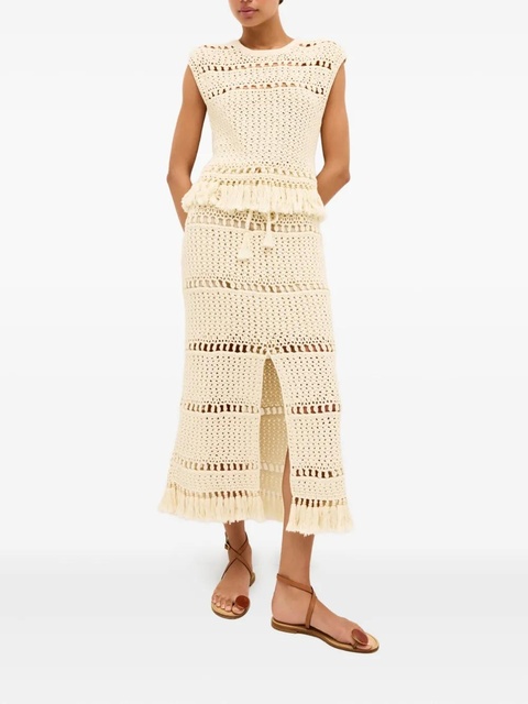 Marie Oliver Petra crochet midi skirt - Neutrals - zdjęcie produktu nr 2