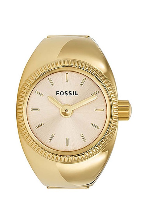 Fossil pierścionek z zegarkiem damski kolor złoty - zdjęcie produktu nr 2