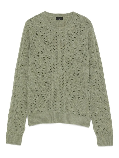 ETRO cable-knit sweater - Green - zdjęcie produktu nr 1