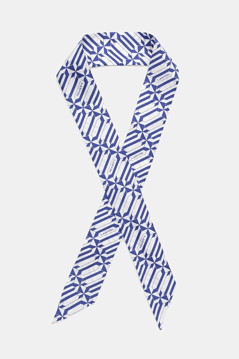 Lanvin apaszka jedwabna damski kolor niebieski wzorzysta 710004328 - zdjęcie produktu nr 2