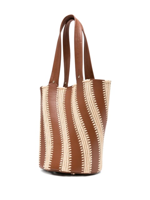Simkhai Talia raffia-leather bucket bag - Brown - zdjęcie produktu nr 2