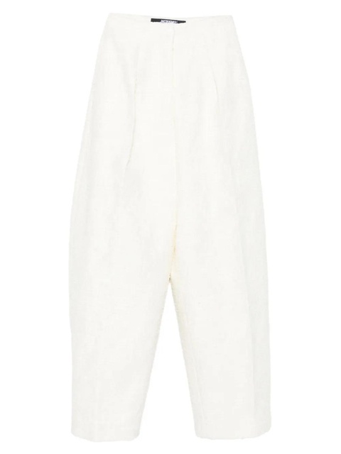Jacquemus Le Curvo tweed trousers - White - zdjęcie produktu nr 1