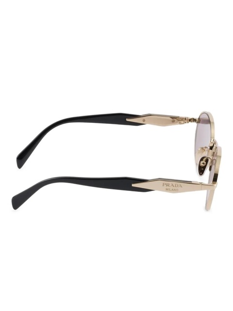Prada Eyewear oval-frame sunglasses - Gold - zdjęcie produktu nr 2