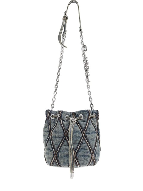 Diesel mini Charm-D quilted chain-strap bag - Blue - zdjęcie produktu nr 1