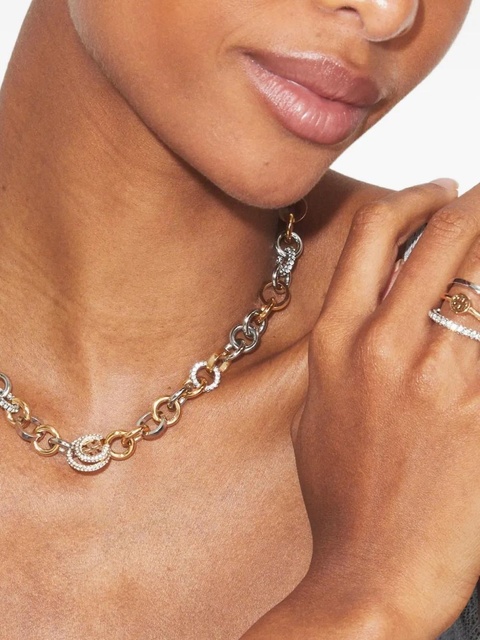 Tory Burch pave chain necklace - Gold - zdjęcie produktu nr 2