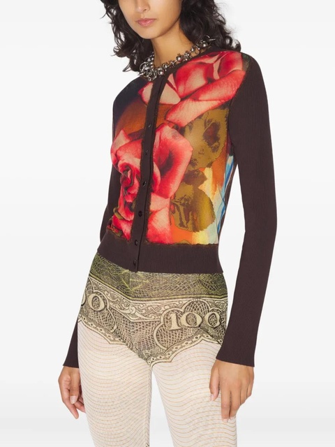 Jean Paul Gaultier long-sleeve buttoned cardigan - Brown - zdjęcie produktu nr 1