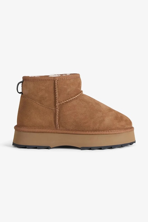 Emu Australia śniegowce zamszowe Sharky Micro Flatform kolor brązowy W13304 - zdjęcie produktu nr 1
