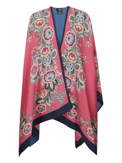 ETRO floral-print cape - Pink - zdjęcie produktu nr 2