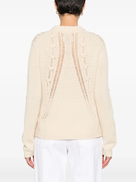 Zadig&Voltaire Morley cable-knit jumper - Neutrals - zdjęcie produktu nr 2