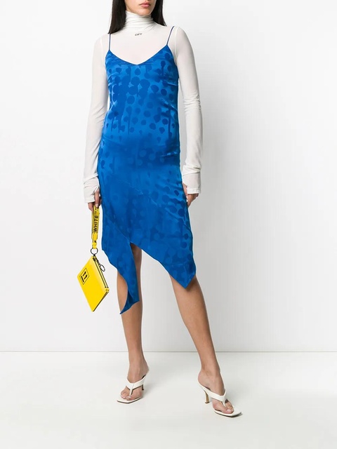 Off-White jacquard-woven slip dress - Blue - zdjęcie produktu nr 1