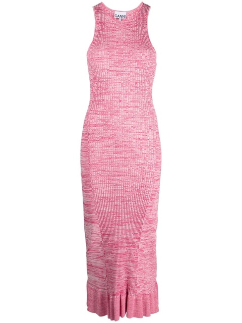 GANNI knitted midi dress - Pink - zdjęcie produktu nr 1