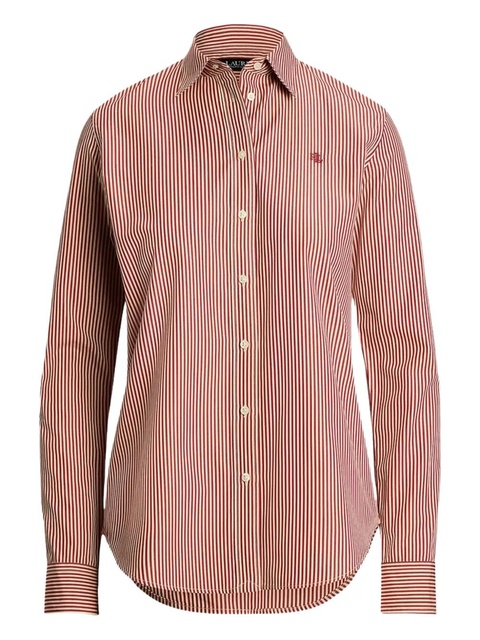 Lauren Ralph Lauren logo-detail stripe-pattern shirt - Red - zdjęcie produktu nr 1