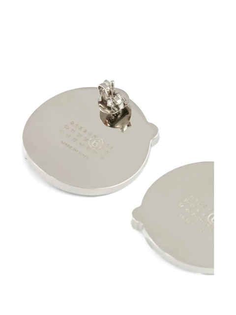 MM6 Maison Margiela mirror earrings - Silver - zdjęcie produktu nr 2