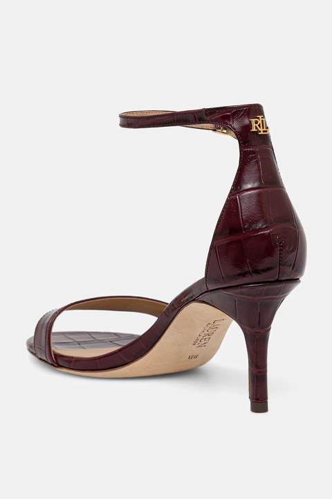 Lauren Ralph Lauren szpilki skórzane Allie Mid kolor czerwony 802P04399001 - zdjęcie produktu nr 2