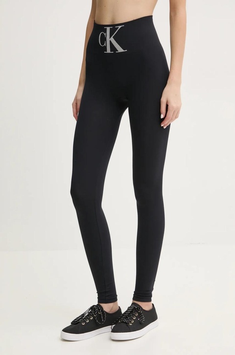 Calvin Klein Jeans legginsy damskie kolor czarny z nadrukiem 701233380 - zdjęcie produktu nr 1
