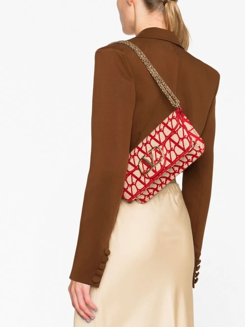 Valentino Garavani Monogram logo-plaque shoulder bag - Red - zdjęcie produktu nr 2