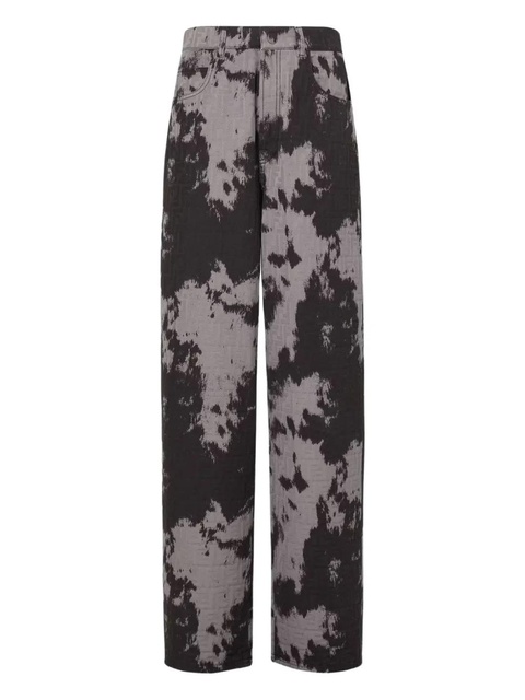 FENDI animal-print five-pocket jeans - Grey - zdjęcie produktu nr 1